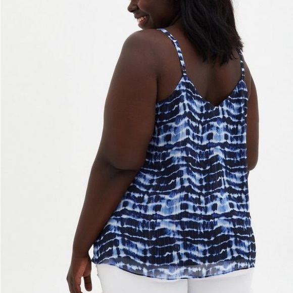 Torrid Sophie Swing Chiffon Tie Dye Blue-00 NWT - Picture 2 of 6